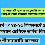 Tongi govt. college honors admission 2024