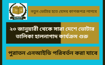 ২০ জানুয়ারী থেকে সারা দেশে ভোটার তালিকা হালনাগাদ শুরু