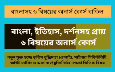 বাংলাসহ ৬ বিষয়ের অনার্স কোর্স বাতিল