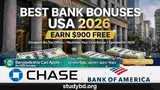 Best Bank Account Bonuses in USA 2026 - Earn $900 Free Cash