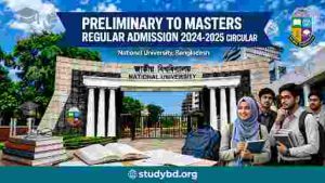 Preliminary to Masters Regular Admission Circular 2024-2025